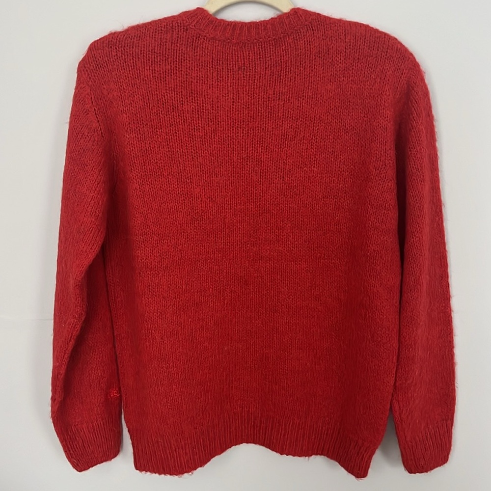 MC2 Saint Barth Red Crew Neck Sweater Vibrant Knit Casual - Picture 10 of 11